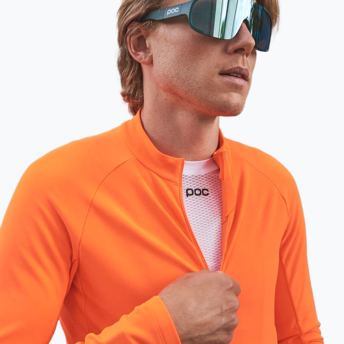 Vyriški dviračių marškinėliai ilgomis rankovėmis POC Radiant Jersey zink orange 3