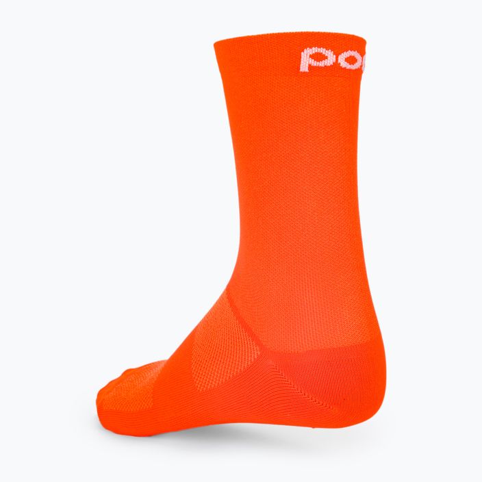 POC Fluo Mid fluorescencinės oranžinės dviratininkų kojinės 2