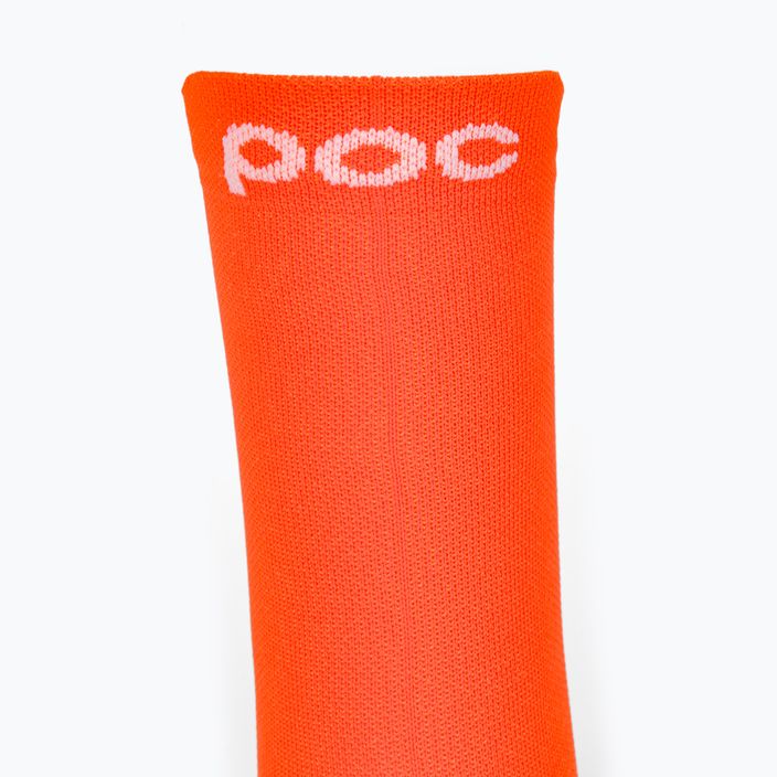 POC Fluo Mid fluorescencinės oranžinės dviratininkų kojinės 3