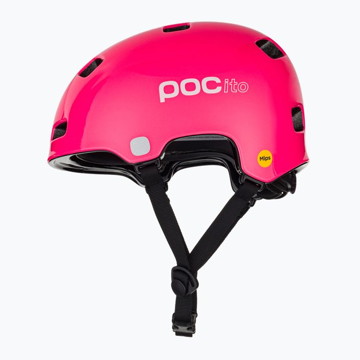 Vaikiškas dviratininko šalmas POC Pocito Crane MIPS fluorescencinės rožinės spalvos 5