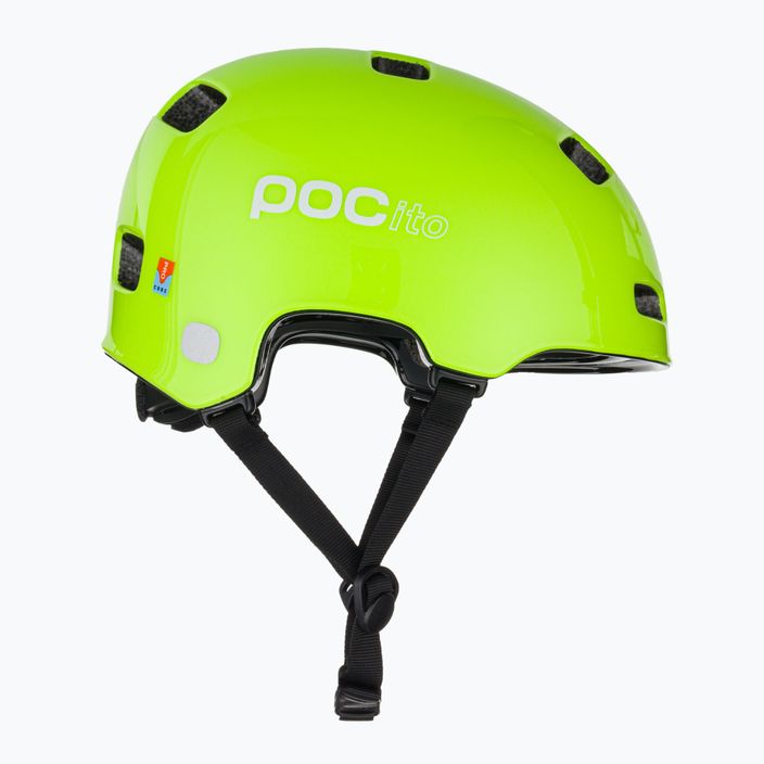 Vaikiškas dviratininko šalmas POC Pocito Crane MIPS fluorescencinės geltonos/žalios spalvos 4