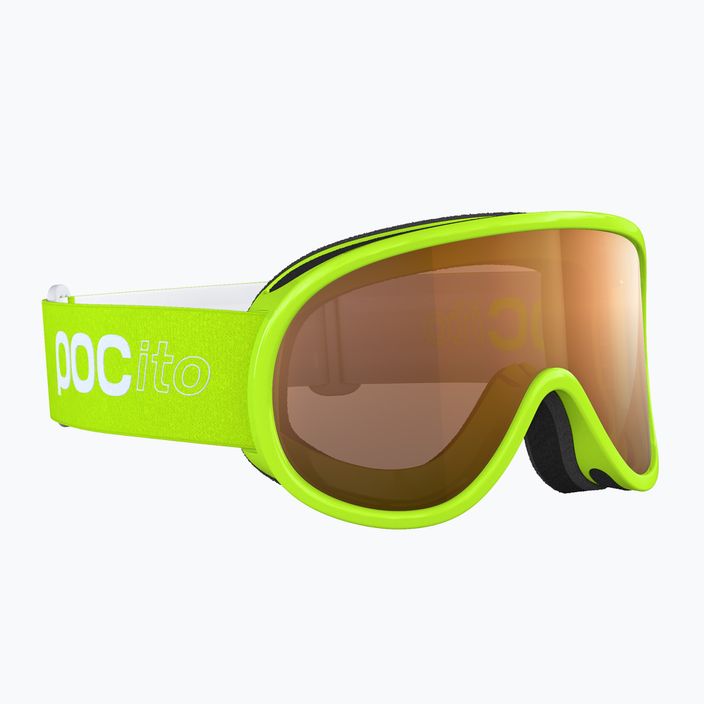 POC POCito Retina fluorescenciniai geltonos/žalios spalvos vaikiški slidinėjimo akiniai 3
