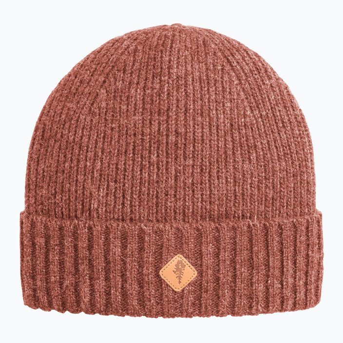 "Pinewood" megzta vilna rusty pink mel žieminė kepurė 6