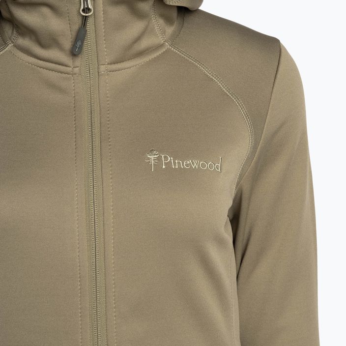 Moteriški trekingo džemperiai Pinewood Finnveden Hoodie mid khaki 10