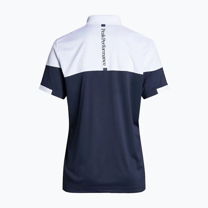 Peak Performance Player Block vyriški polo marškinėliai tamsiai mėlynos ir baltos spalvos G77181070 3
