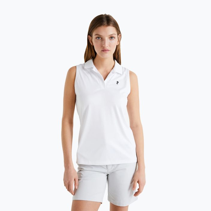Peak Performance Illusion moteriški polo marškinėliai balti G77553010