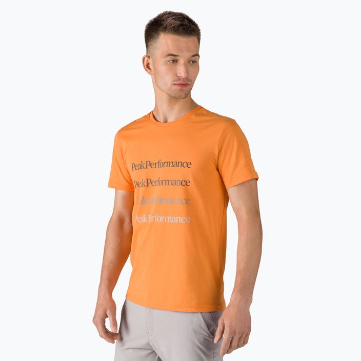 Vyriški marškinėliai Peak Performance Ground Tee trekking marškinėliai orange G77284170