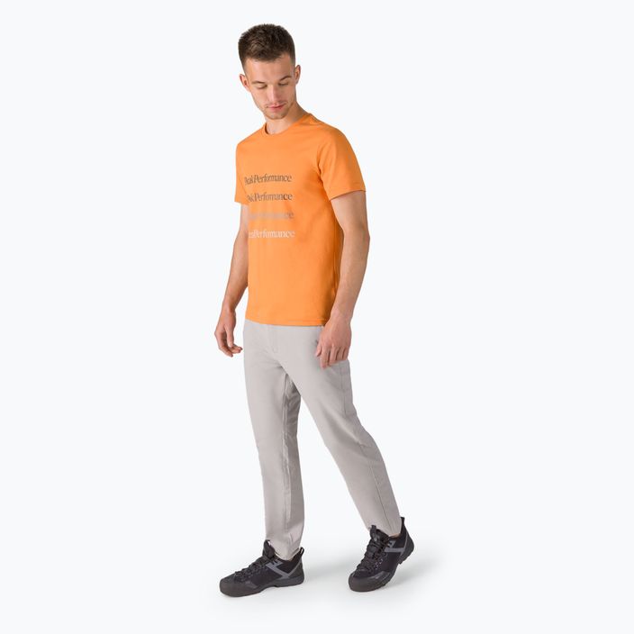 Vyriški marškinėliai Peak Performance Ground Tee trekking marškinėliai orange G77284170 2