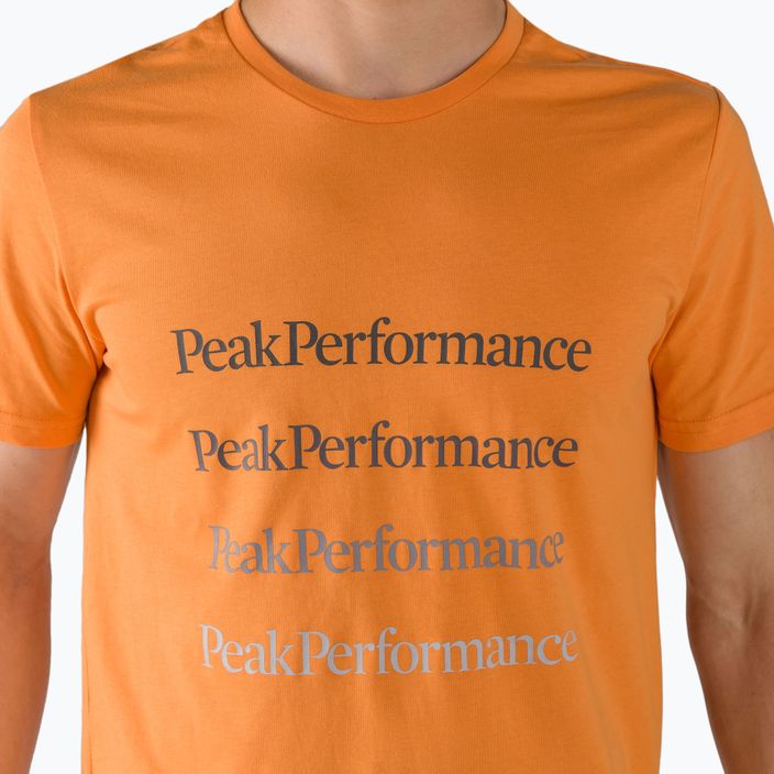 Vyriški marškinėliai Peak Performance Ground Tee trekking marškinėliai orange G77284170 4
