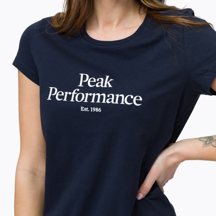 Moteriški trekingo marškinėliai Peak Performance Original Tee navy blue G77280020 4