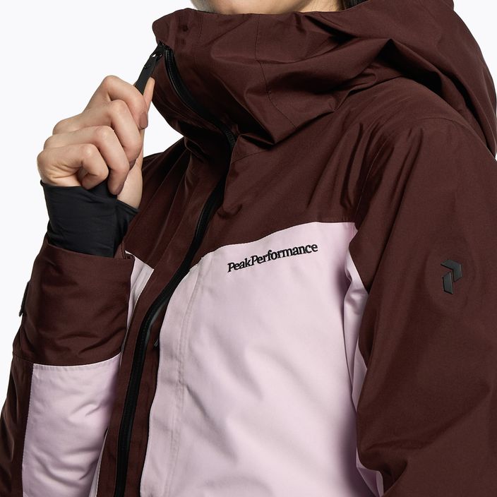 Moteriška slidinėjimo striukė Peak Performance Gravity 2L GoreTex rožinės ir rudos spalvos G78250010 5