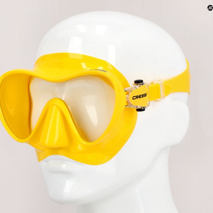 Cressi F1 nardymo kaukė geltonos spalvos ZDN281010 7