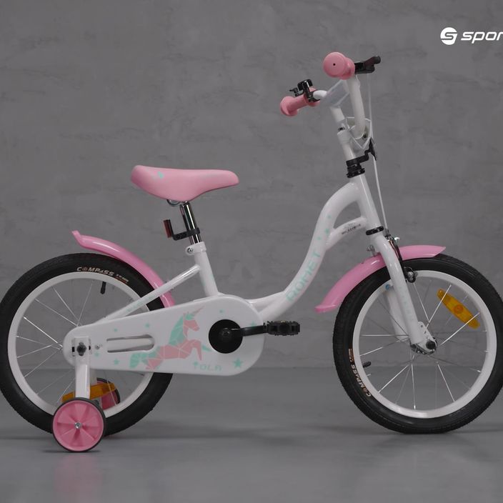 Vaikiškas dviratis Romet Tola 16 baltos ir rožinės spalvos 7