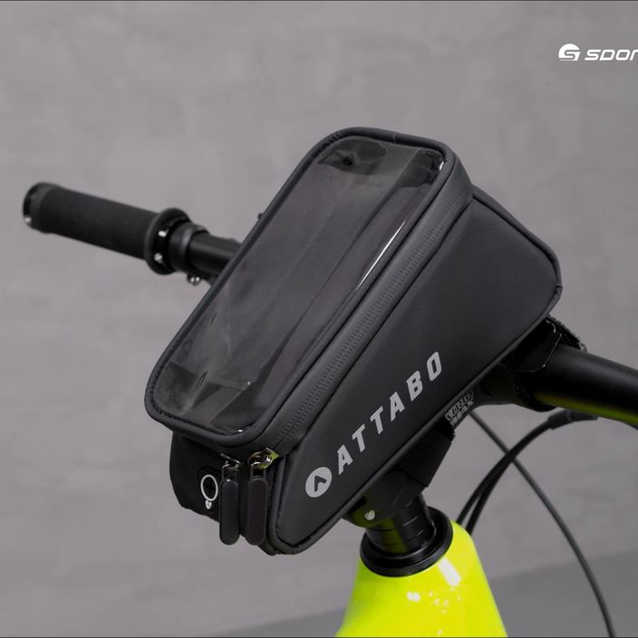 ATTABO ABH-200 dviračio telefono krepšys, juodas 20