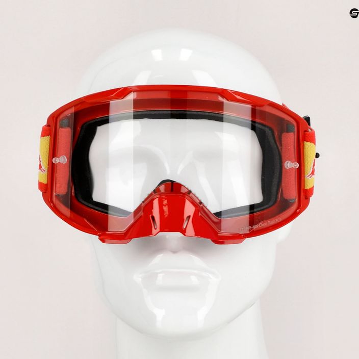 Red Bull SPECT Strive blizgantys raudoni/raudoni/juodi/skaidrūs 014S dviratininkų akiniai 9
