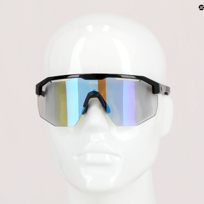 GOG dviratininkų akiniai Argo juodi/pilki/polichromatiniai mėlyni E507-1 10