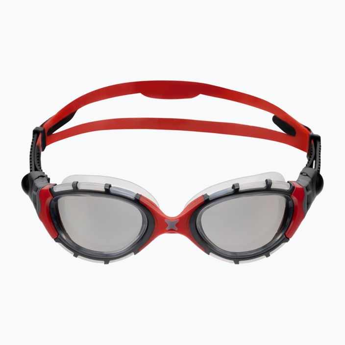 Zoggs Predator Flex Titanium skaidrūs/raudoni/raudoni dūminiai plaukimo akiniai 461054 2