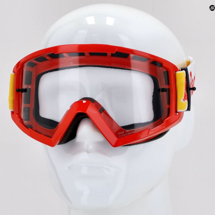 Red Bull SPECT Whip blizgantys raudonos/baltos/skaidrios blykstės 008 dviratininkų akiniai 4