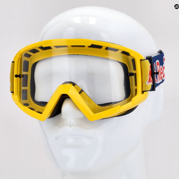 Red Bull SPECT Whip blizgantys neoniniai geltoni/mėlyni/skaidrūs blyksniai 009 dviratininkų akiniai 9