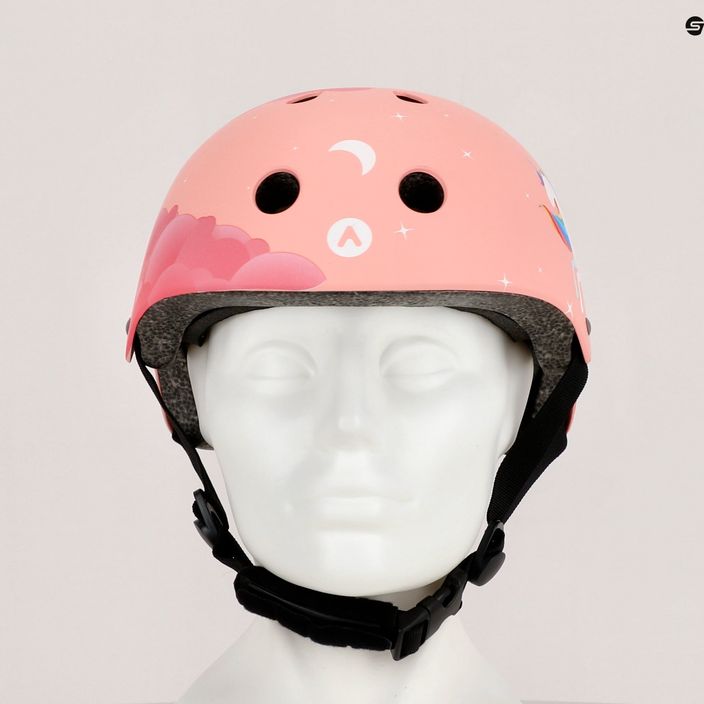 Vaikiškas dviratininko šalmas ATTABO K100 rožinės spalvos 17