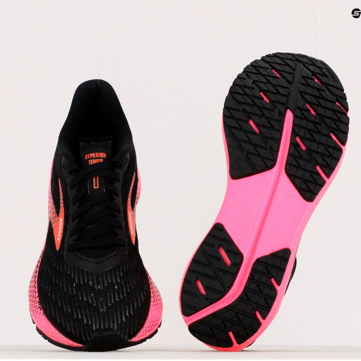 Brooks Hyperion Tempo moteriški bėgimo bateliai juoda/rožinė/karšta koralinė 17