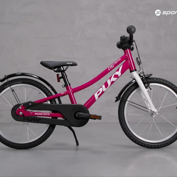 PUKY Cyke 18 vaikiškas rožinės ir baltos spalvos dviratis 4404 9