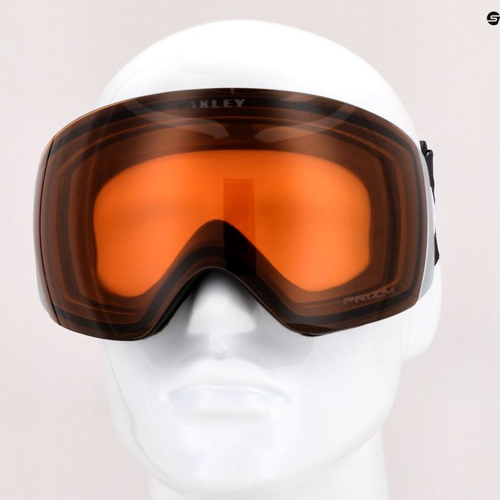 Oakley Flight Deck matiniai juodi/prizm snow persimmon slidinėjimo akiniai OO7050-75 7