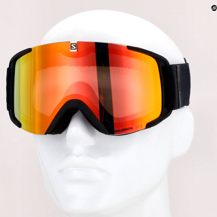 Salomon Xview Photo slidinėjimo akiniai juodi/juodai raudoni L40844100 7