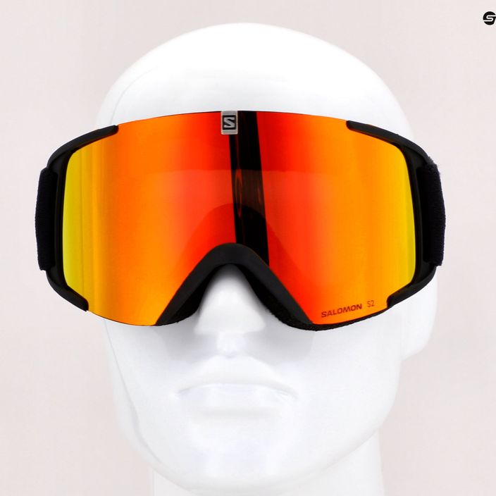 Salomon Xview Photo slidinėjimo akiniai juodi/švelniai raudoni L40844400 7