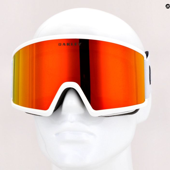 Oakley Target Line matinės baltos/žėrinčio iridžio spalvos slidinėjimo akiniai OO7120-07 6