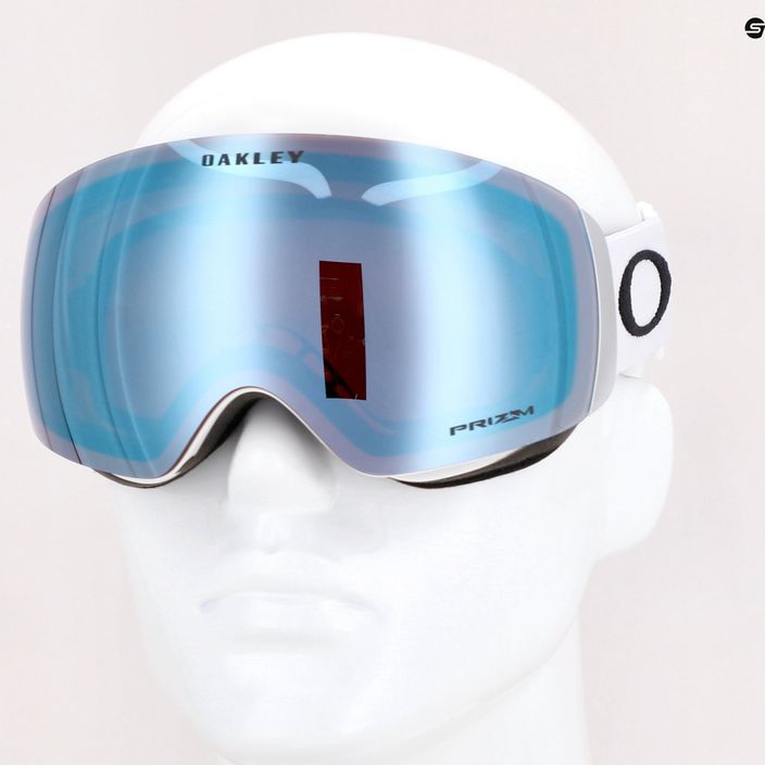 Oakley Flight Deck matiniai balti/prizm snow sapphire iridium slidinėjimo akiniai OO7064-A0 7