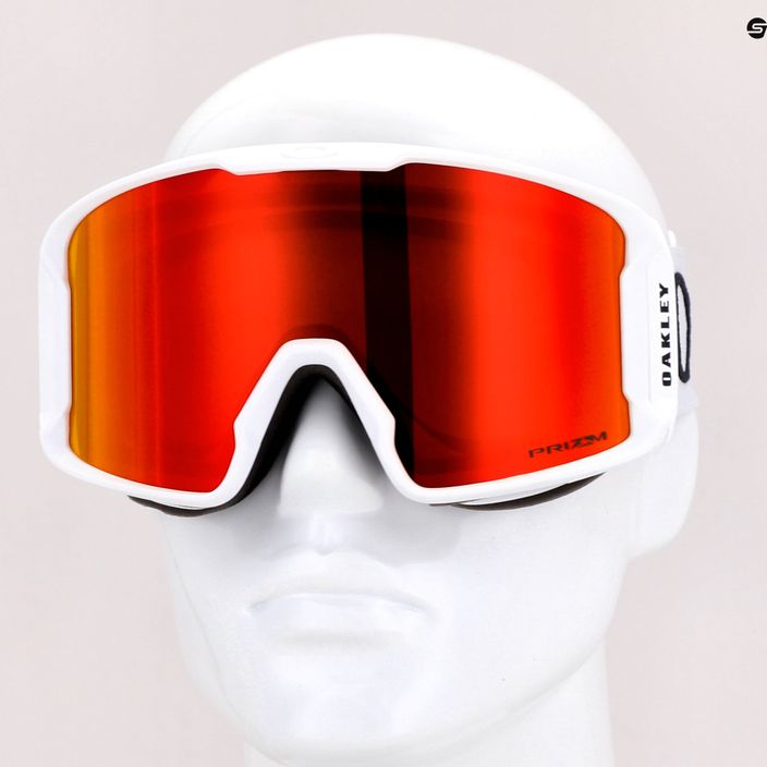 Oakley Line Miner matinės baltos/prizm sniego degiklio iridžio spalvos slidinėjimo akiniai OO7070-13 7