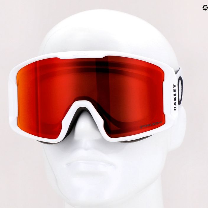 Oakley Line Miner matiniai balti/prizm sniego degikliai su iridžiu slidinėjimo akiniai OO7093-09 7