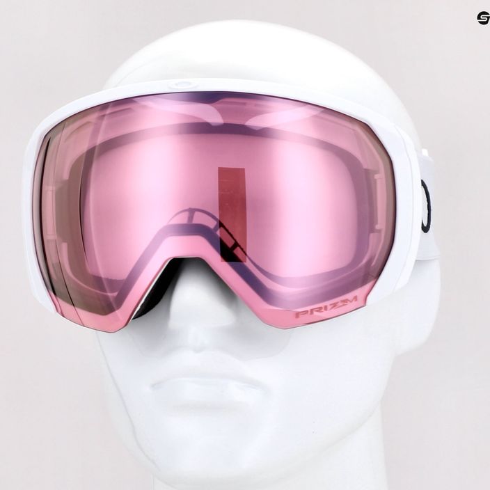 Oakley Flight Path matinės baltos/prizm snow hi pink iridium slidinėjimo akiniai OO7110-09 7