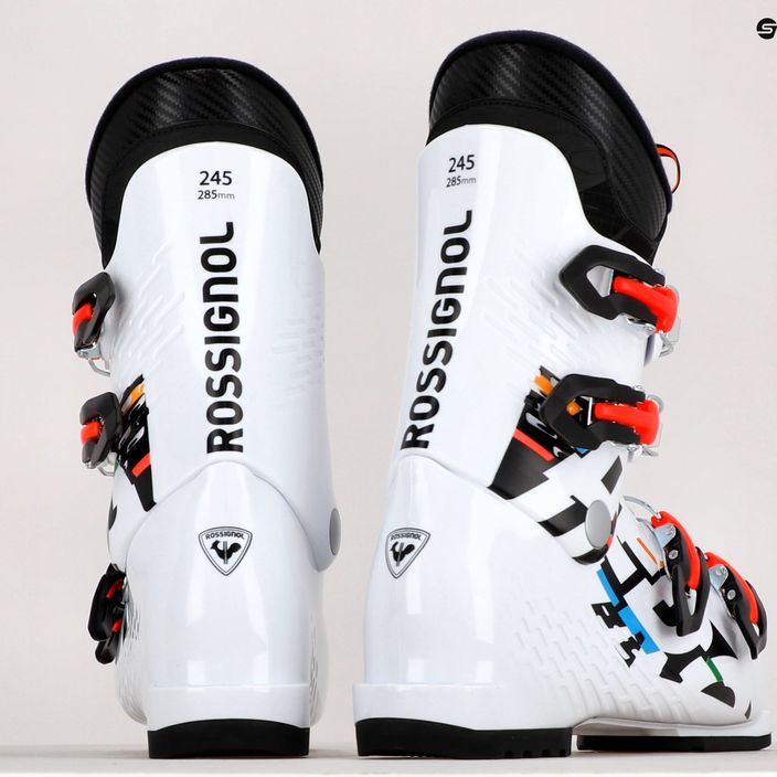 Rossignol Hero J4 balti vaikiški slidinėjimo batai 9