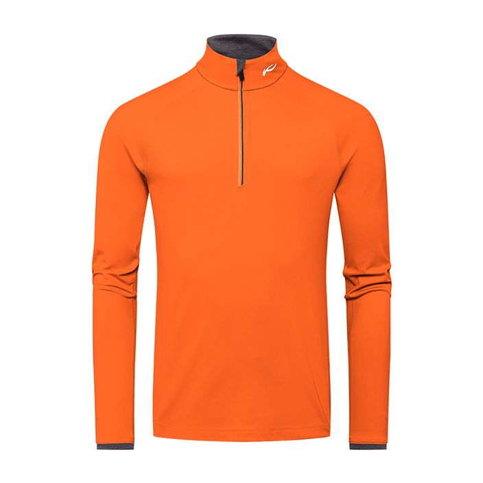 KJUS vyriškas Feel Half-Zip oranžinis slidinėjimo džemperis MS25-E06 2