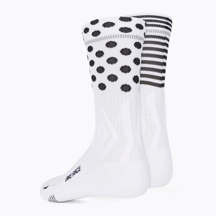 X-Socks dviračių lenktynių kojinės baltos ir juodos BS05S19U-W011 2