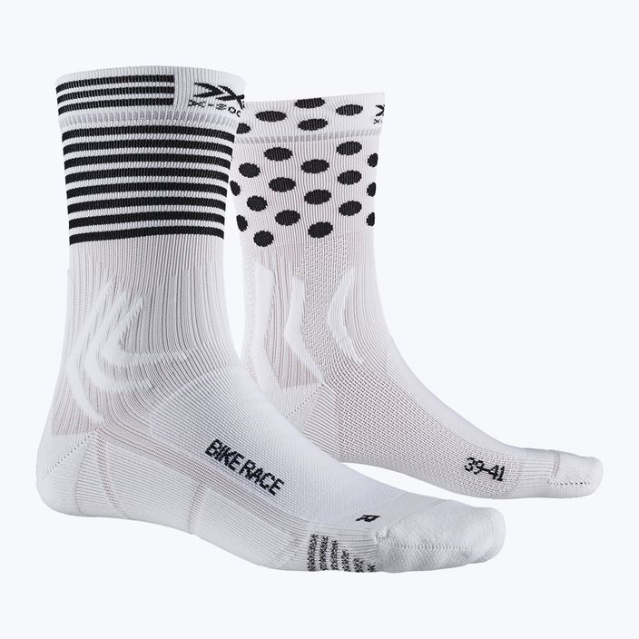 X-Socks dviračių lenktynių kojinės baltos ir juodos BS05S19U-W011 8