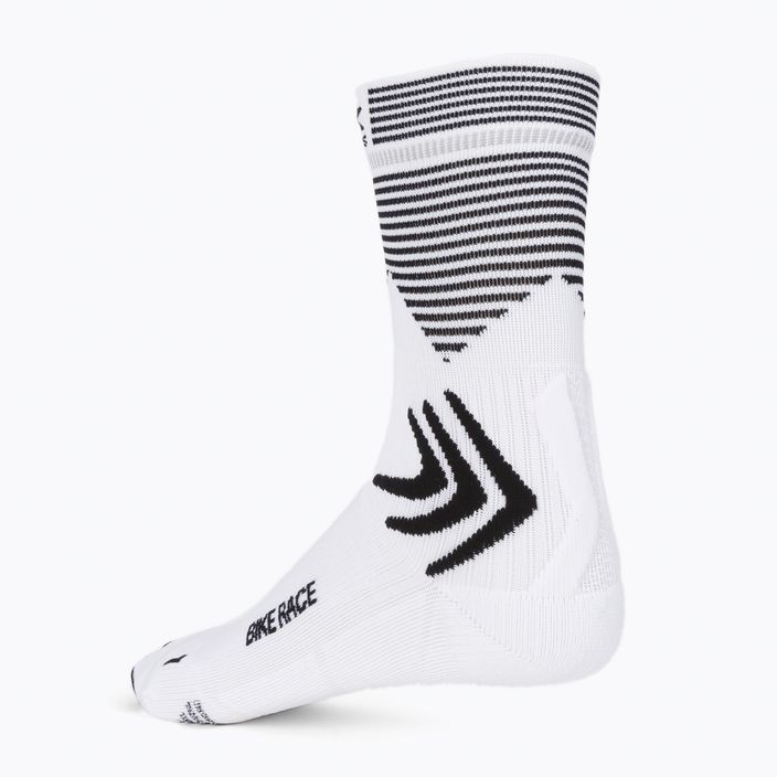 X-Socks dviračių lenktynių kojinės baltos ir juodos BS05S19U-W003 2