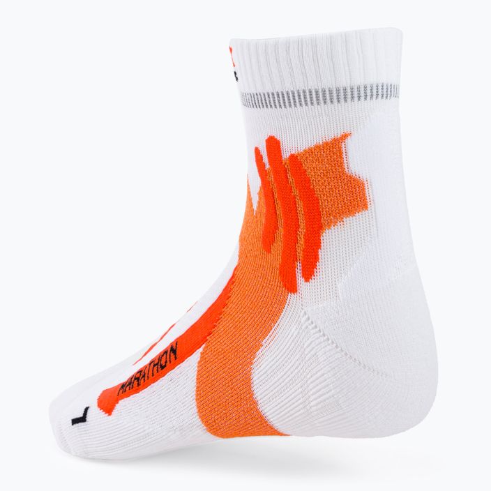 Vyriškos X-Socks Marathon 4.0 U oranžinės ir baltos bėgimo kojinės RS11S19U-W017 2