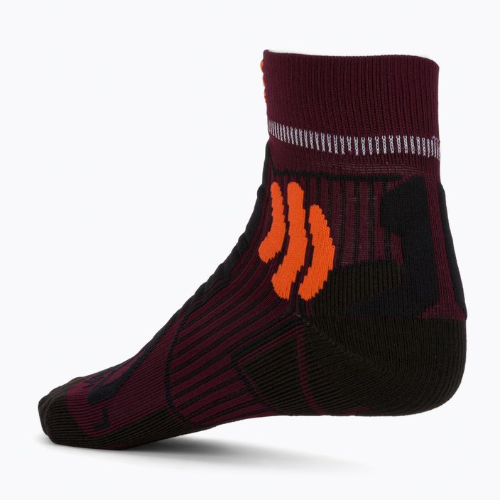 Vyriškos sportinės kojinės X-Socks Trail Run Energy burgundy-orange RS13S19U-O003 2