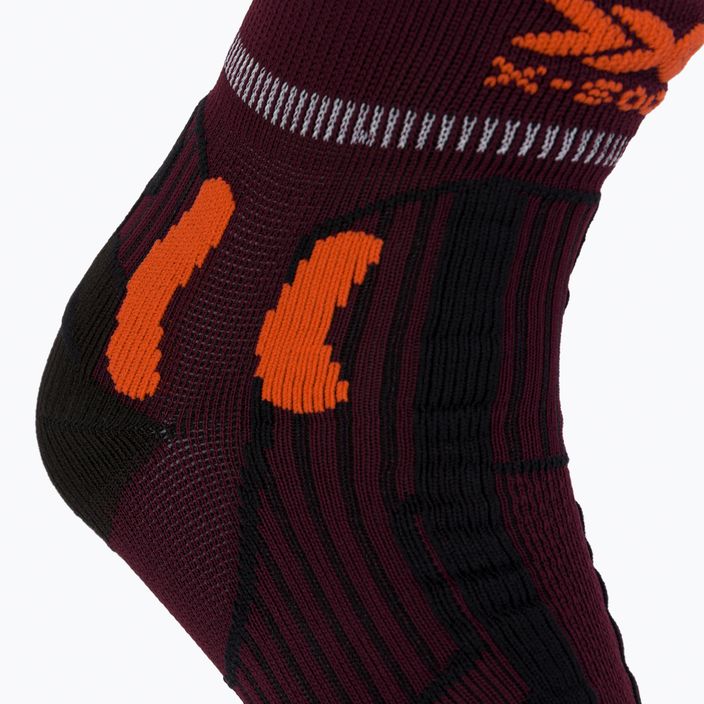 Vyriškos sportinės kojinės X-Socks Trail Run Energy burgundy-orange RS13S19U-O003 3
