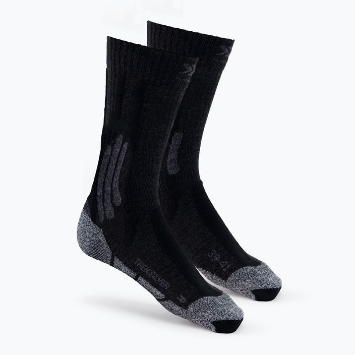 Vyriškos trekingo kojinės X-Socks Trek Silver black/grey TS07S19U-B010