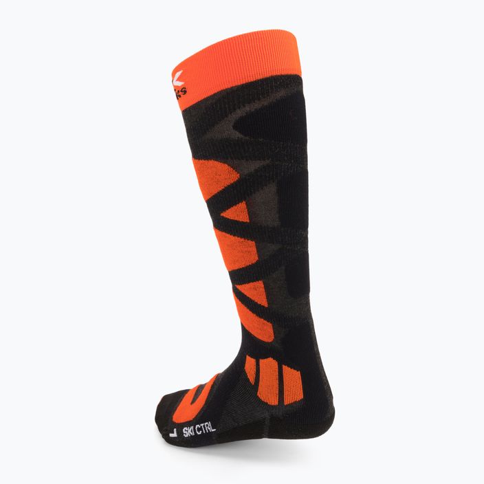 X-Socks Ski Control 4.0 juodos/oranžinės slidinėjimo kojinės XSSSKCW19U 2