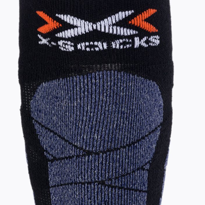 X-Socks Carve Silver 4.0 juodai pilkos slidinėjimo kojinės XSSS47W19U 3