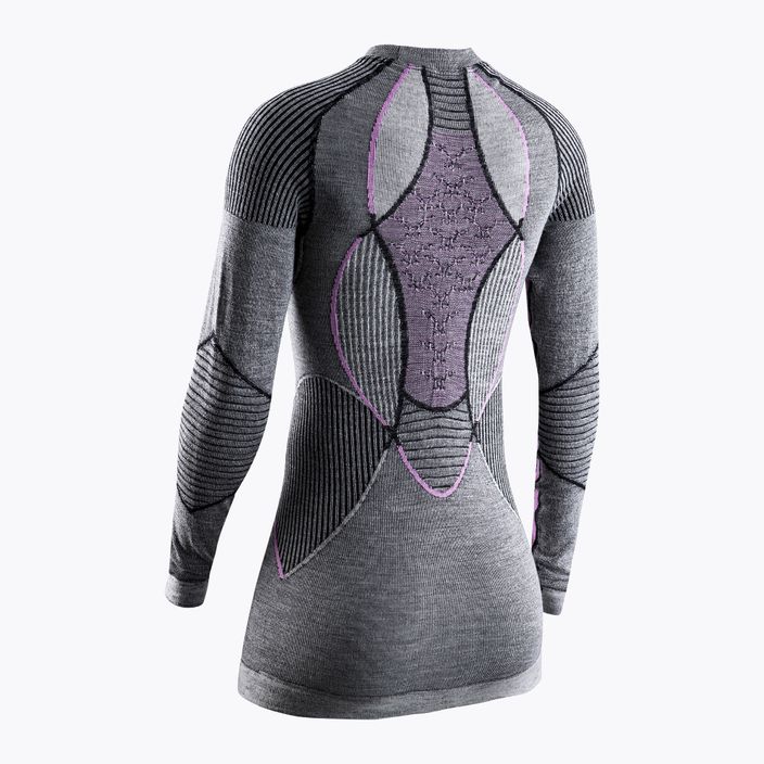 Moteriški termo marškinėliai X-Bionic Apani 4.0 Merino pilka/violetinė APWT06W19W 5