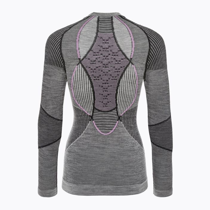 Moteriški termo marškinėliai X-Bionic Apani 4.0 Merino pilka/violetinė APWT06W19W 2