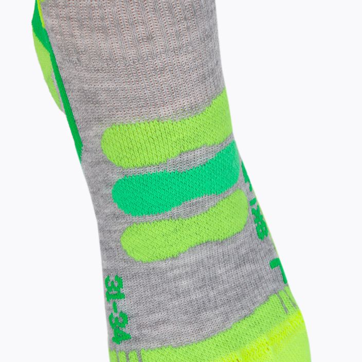 Vaikiškos slidinėjimo kojinės X-Socks Ski 4.0 pilkai žalios XSSS00W19J 3