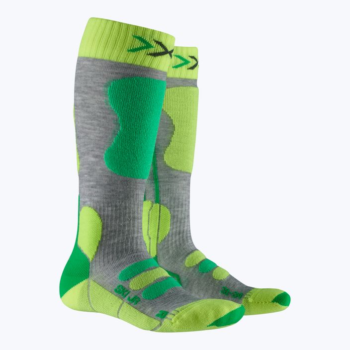 Vaikiškos slidinėjimo kojinės X-Socks Ski 4.0 pilkai žalios XSSS00W19J 4