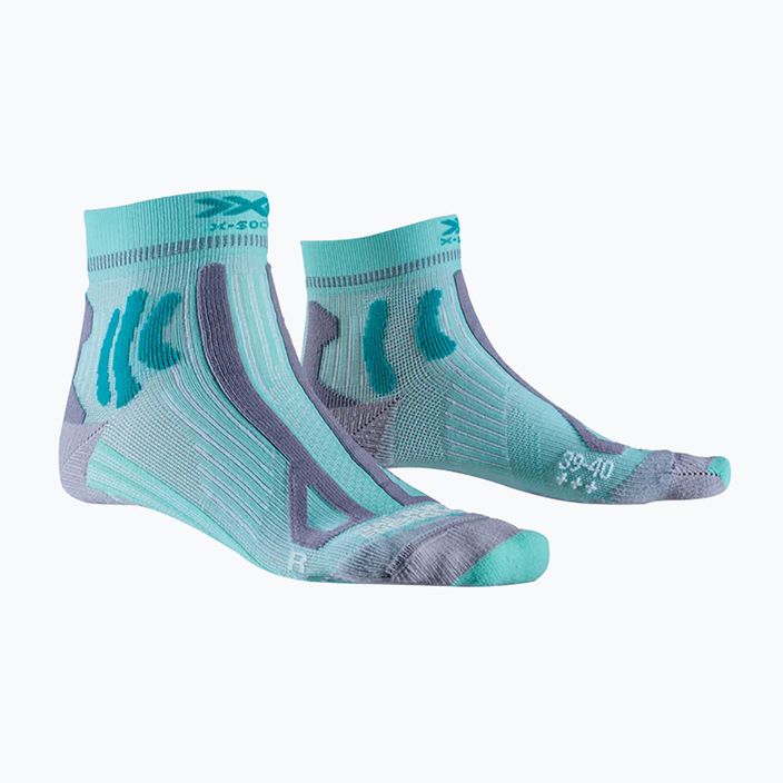 Moteriškos X-Socks Trail Run Energy 4.0 bėgimo kojinės audrey green/pearl grey 4